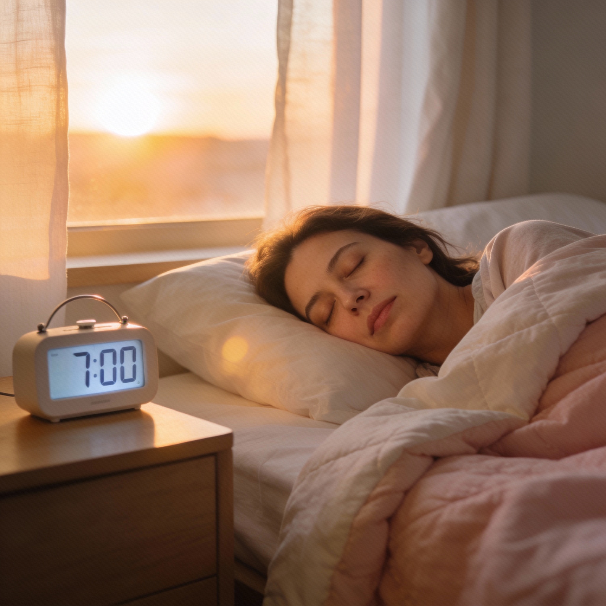 Femme qui dort, sommeil profond, nuit complète