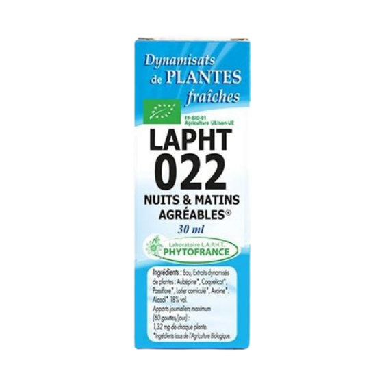 LAPHT 22 Nuits et matin agréables - Phytofrance, produit du sommeil, mieux dormir
