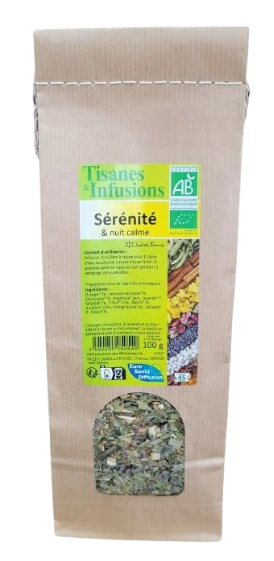 Tisane sérénité et nuit calme - Phytofrance, pour mieux dormir, sommeil